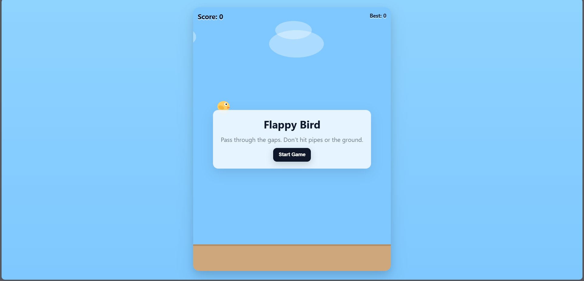 Flappy Bird Game Screenshot